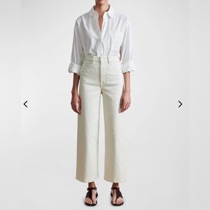 Apiece Apart Merida High Waist Straight Leg Jeans SZ 28 Ecru Cream